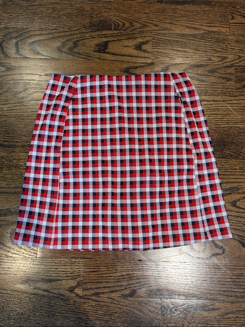Tory Burch Tory Sport Golf Tech Skirt Skort Red Plaid Checked S